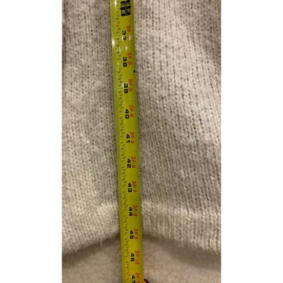 Vintage Long Cardigan with Abstract Geo Pattern Cacoon Style Small Chunky Knit - Picture 7 of 7